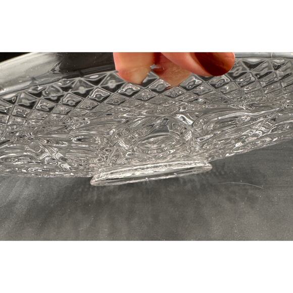 Vintage Platter Cape Cod by Imperial Glass Ohio Glassware 13" - Picture 4 of 10